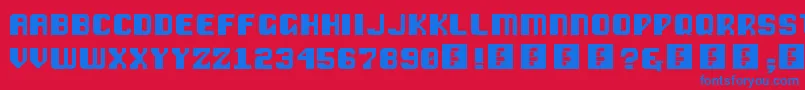 VipondChubby Font – Blue Fonts on Red Background