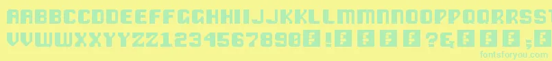 Saiba mais sobre a fonte VipondChubby Fonte VipondChubby – fontes verdes em um fundo amarelo