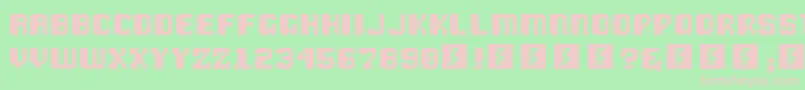 VipondChubby Font – Pink Fonts on Green Background