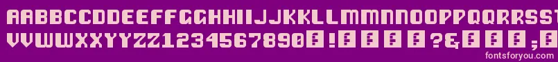 VipondChubby Font – Pink Fonts on Purple Background