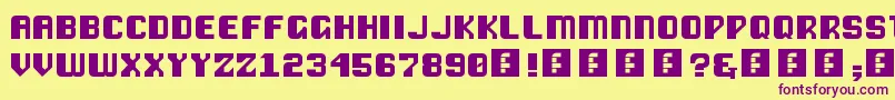 VipondChubby Font – Purple Fonts on Yellow Background