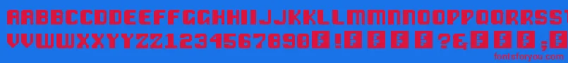Fonte VipondChubby – fontes vermelhas em um fundo azul