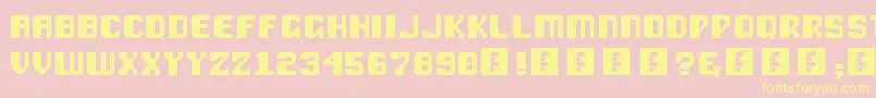 VipondChubby Font – Yellow Fonts on Pink Background