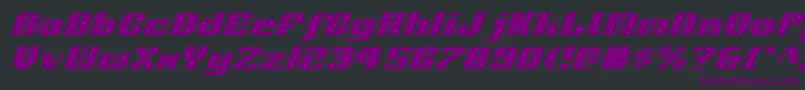 VoortrekkerItalic Font – Purple Fonts on Black Background
