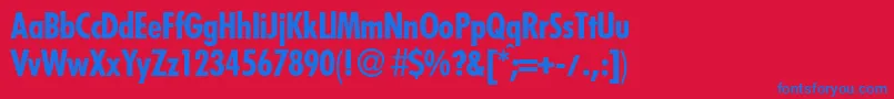 FutoralcondbNormal Font – Blue Fonts on Red Background