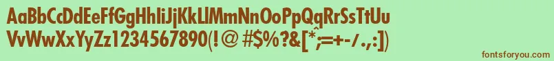 FutoralcondbNormal Font – Brown Fonts on Green Background