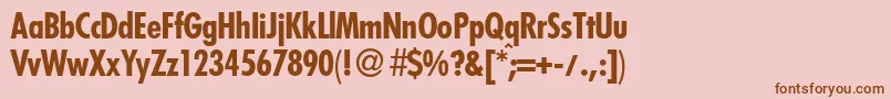 FutoralcondbNormal Font – Brown Fonts on Pink Background