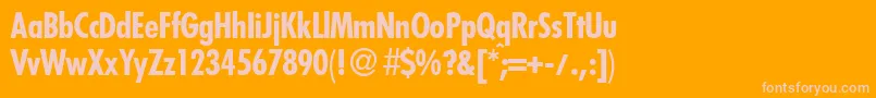 FutoralcondbNormal Font – Pink Fonts on Orange Background