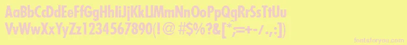 FutoralcondbNormal Font – Pink Fonts on Yellow Background