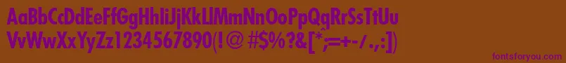 FutoralcondbNormal Font – Purple Fonts on Brown Background