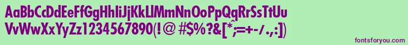 FutoralcondbNormal Font – Purple Fonts on Green Background