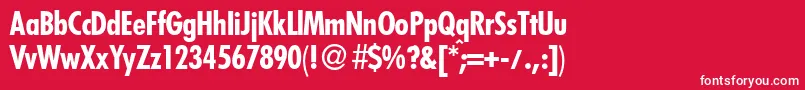 FutoralcondbNormal Font – White Fonts on Red Background