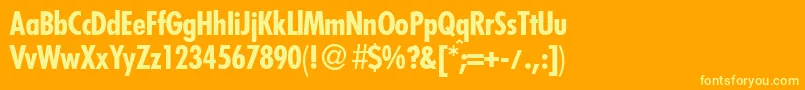 FutoralcondbNormal Font – Yellow Fonts on Orange Background