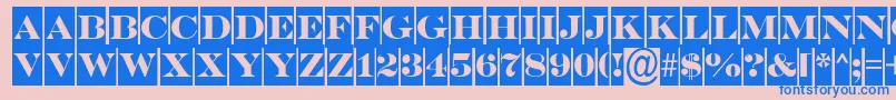 SerifertitulcmDemi Font – Blue Fonts on Pink Background