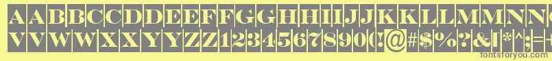 Подробнее о шрифте SerifertitulcmDemi Шрифт SerifertitulcmDemi – серые шрифты на жёлтом фоне
