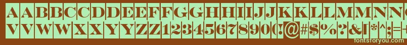 SerifertitulcmDemi Font – Green Fonts on Brown Background