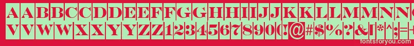 SerifertitulcmDemi Font – Green Fonts on Red Background