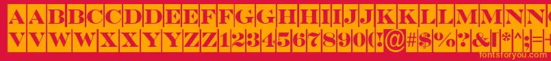 SerifertitulcmDemi Font – Orange Fonts on Red Background