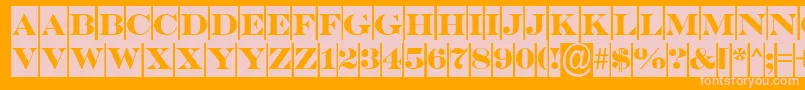 SerifertitulcmDemi Font – Pink Fonts on Orange Background