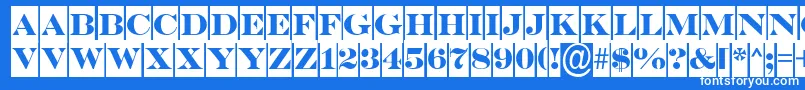 フォントSerifertitulcmDemi – 青い背景に白い文字