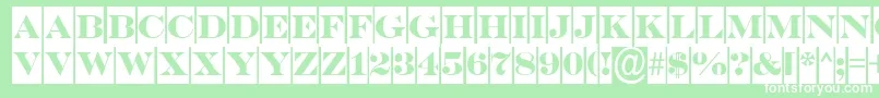 SerifertitulcmDemi Font – White Fonts on Green Background