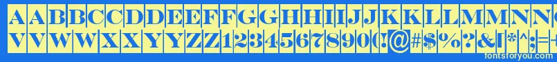 SerifertitulcmDemi Font – Yellow Fonts on Blue Background