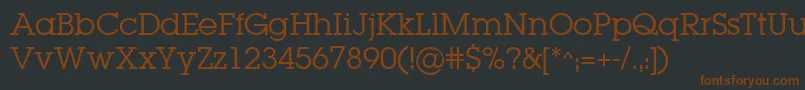 LugabookBook Font – Brown Fonts on Black Background