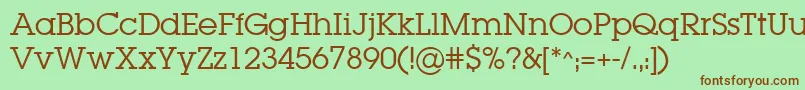 LugabookBook Font – Brown Fonts on Green Background