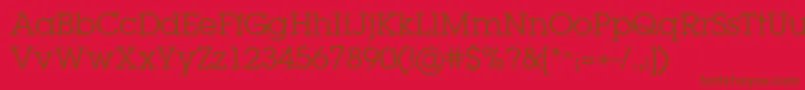 LugabookBook Font – Brown Fonts on Red Background