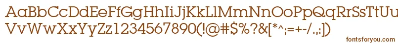 LugabookBook Font – Brown Fonts on White Background