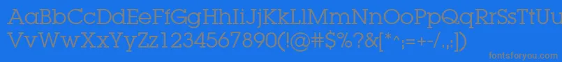 LugabookBook-Schriftart – Graue Schriften auf blauem Hintergrund