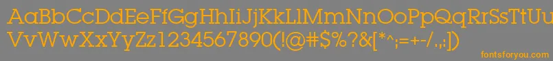 LugabookBook-Schriftart – Orangefarbene Schriften auf grauem Hintergrund