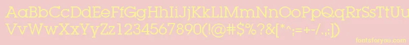 LugabookBook-Schriftart – Gelbe Schriften auf rosa Hintergrund