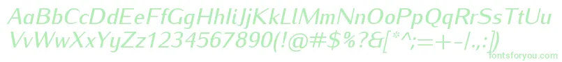 Шрифт IwonamediumItalic – зелёные шрифты на белом фоне