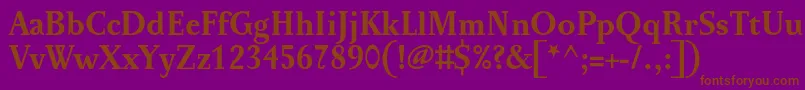 PentagrafOtBold Font – Brown Fonts on Purple Background