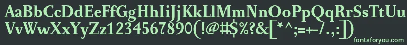 fuente PentagrafOtBold – Fuentes Verdes Sobre Fondo Negro