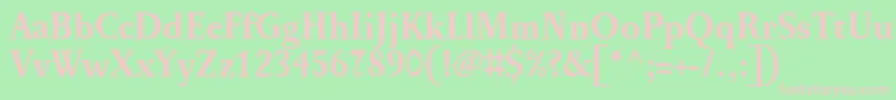 PentagrafOtBold Font – Pink Fonts on Green Background