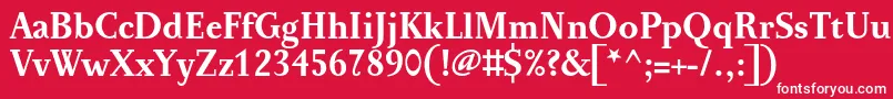 PentagrafOtBold Font – White Fonts on Red Background
