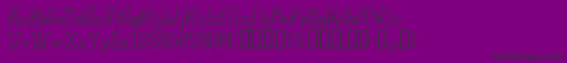 AcadianCyr Font – Black Fonts on Purple Background