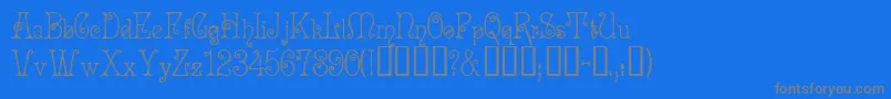 AcadianCyr Font – Gray Fonts on Blue Background