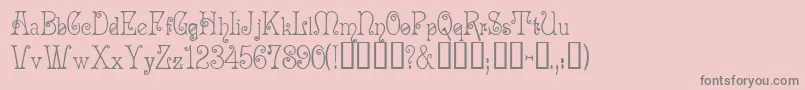 AcadianCyr Font – Gray Fonts on Pink Background