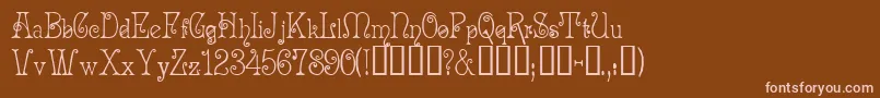 AcadianCyr Font – Pink Fonts on Brown Background