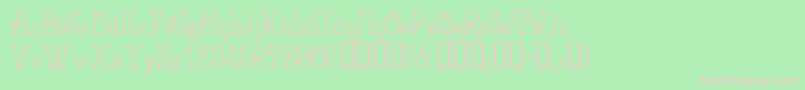 AcadianCyr Font – Pink Fonts on Green Background