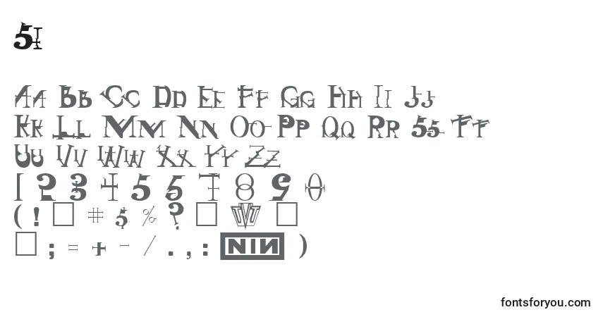 Schriftart Si – Alphabet, Zahlen, spezielle Symbole