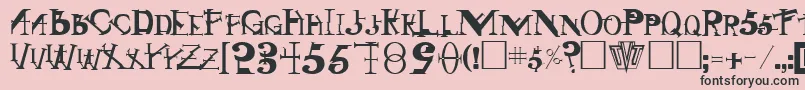 フォントSi – ピンクの背景に黒い文字