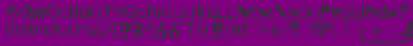 フォントSi – 紫の背景に黒い文字