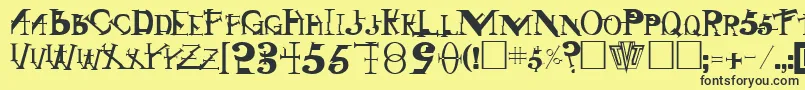 Si Font – Black Fonts on Yellow Background