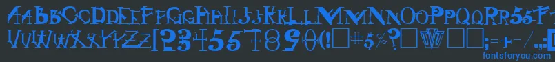 Si Font – Blue Fonts on Black Background