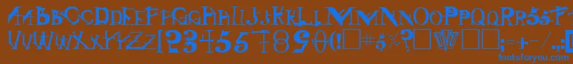 Шрифт Si – синие шрифты на коричневом фоне