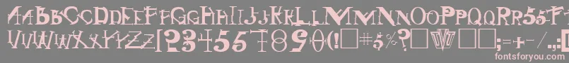 Si Font – Pink Fonts on Gray Background